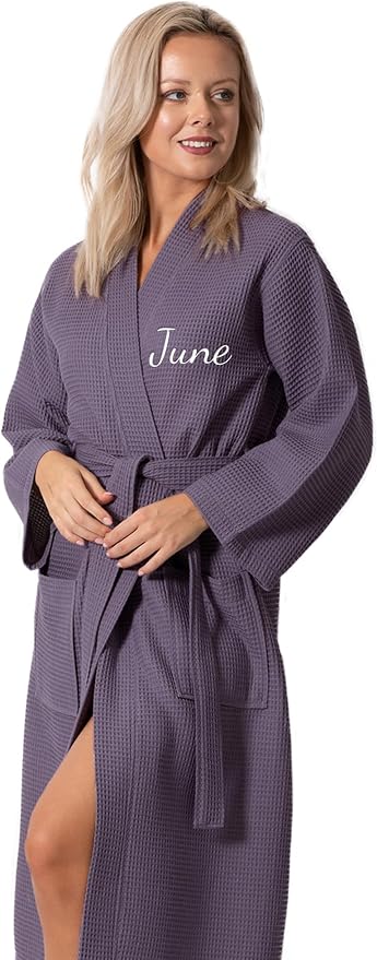 Waffle Knit Lightweight Kimono Spa & Bath Robes for Women - Quick Dry - Soft