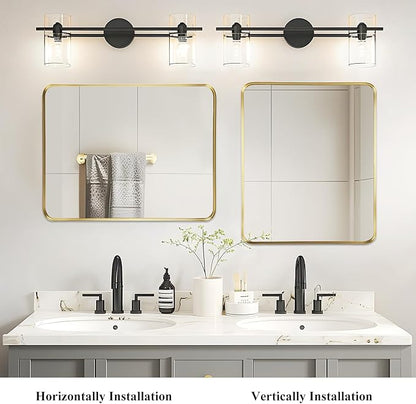 Fabuday Gold Bathroom Mirror - 30x36 Inch Over Sink Wall Mirrors for Bathroom, Rectangle Vanity Mirror for Bedroom, Living Room, Entryway, Horizontal or Vertical Hanging