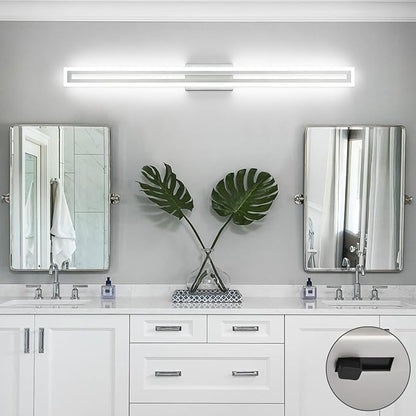 SOLFART Brushed Nickel Vanity Lights for Bathroom 48 Inch 5 Color Adjustable Vanity Lighting Over Mirror 5CCT
