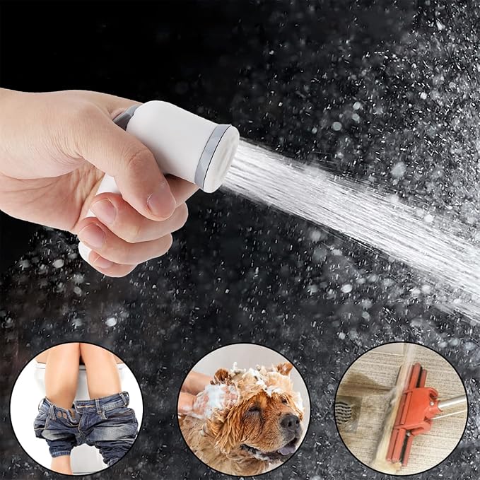 TOPINCN Bidet Spray Head, Handheld Plastic Bidet Toilet Sprayer kit Bathroom Hand Shower Women Self kit for Personal Pet Car Washing