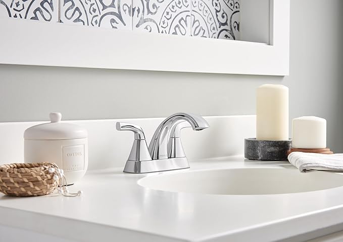 Peerless P2535LF Parkwood Two Handle Lavatory Faucet Centerset, Chrome