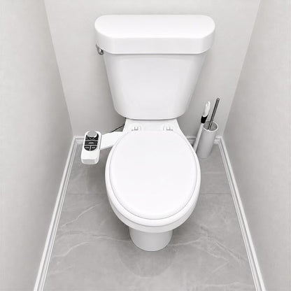SAMODRA Non-Electric Bidet Attachment for Toilet – Self-Cleaning Dual Nozzle (Frontal & Rear Wash), Adjustable Water Pressure, Fits Most Toilets, Easy Installation (Classic Black/Silver)
