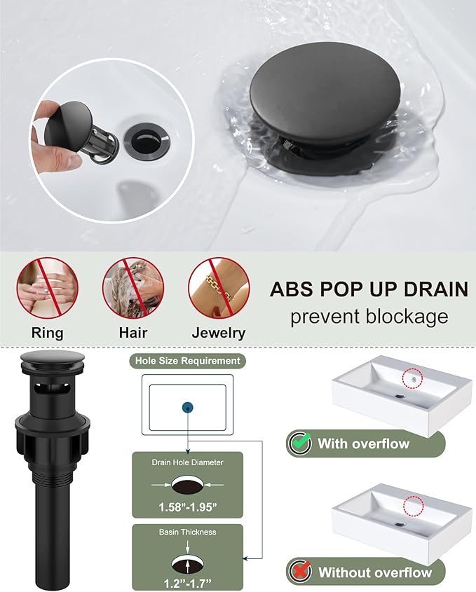Midanya Waterfall Bathroom Faucet, Single Handle Bathroom Sink Faucet for Sink 1 or 4 Inch 3 Hole, Stainless Steel Vanity Faucets with Deck Plate and Pop up Drain,Brushed Gold and Matte Black
