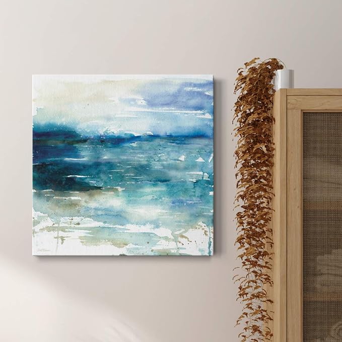 Renditions Gallery Ocean Break Wall Art, Premium Gallery Wrapped Canvas Decor, Ready to Hang, 10 in H x 10 in W, Made in America Print