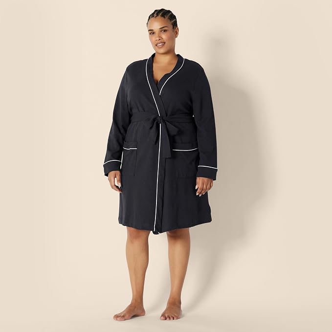 Amazon Essentials Women's Lightweight Waffle Full-Length Bath Robe (Available in Plus Size)