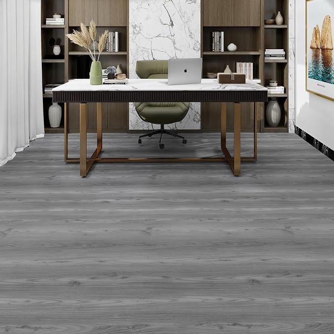 Lareko Peel and Stick Floor Tile, Waterproof Vinyl Plank Flooring | 72-Pack 108 Sq.Ft, Self-Adhesive Laminate Vinyl Tiles,Realistic Wood Grain for DIY Bathroom, Laundry Room & Rental Upgrades