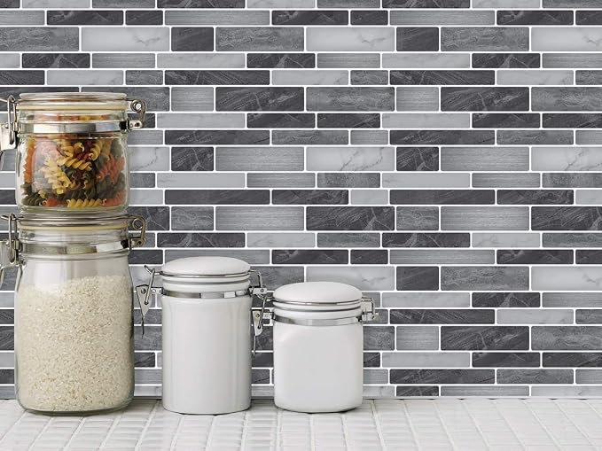 Art3d 10-Sheet Self-Adhesive Tile Backsplash for Kitchen, Vinyl Decorative Marble Tiles, 30 * 30cm | Strong Adhesion, Lightweight, Cuttable, Waterproof, Fadeless, Crack Resistant, for Kitchen, Bedroom, Ideal for Recently Moved