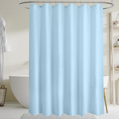 Titanker Fabric Shower Curtain Liner, Baby Blue, Waterproof, Lightweight, Machine Washable, 70 x 72 Inches
