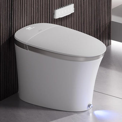 EPLO Smart Toilet Built in Tank Auto Open Bidet with Foam Shield - iX7 PRO | Elongated Heated Seat,Booster Pump-Assisted 1000g MaP Auto Flush, Instant Heated Water, 17" ADA Seat Height, High-Speed Dryer