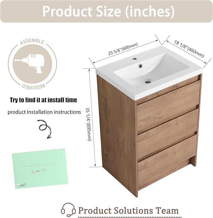 72" Bathroom Vanity Set, 72 Inch Modern Freestanding Vanity with 6 Drawers and 2 Storage Cabinets, Double Resin Sink Floor Stand Cabinet Set Imitative Oak
