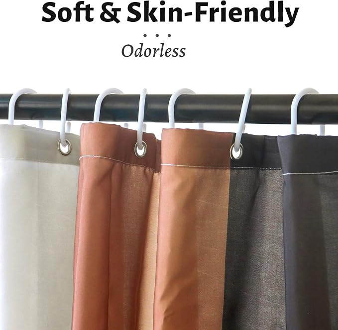 Mid Century Modern Extra Long Shower Curtain, Boho Brown Arch Geometric Machine Washable Waterproof for Bathroom Bathtub with Hooks 72Wx84H