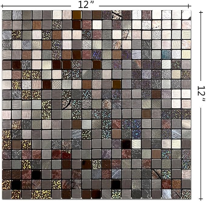 10-Sheet Peel and Stick Backsplash Tile for Kitchen, Self-Adhesive Backsplash Tile, Stick on Bathroom Vanities，Fireplace, Laundry Table (Color-2)