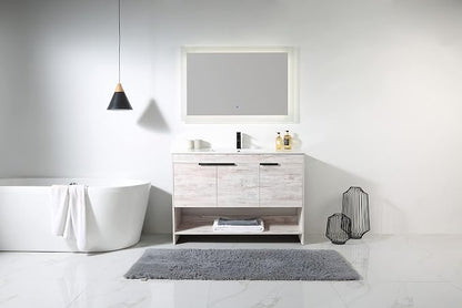 Phoenix 48 Inch Bathroom Vanity with Sink – Modern Design, Soft-Close Doors, Storage Drawers, Durable Build – White Vanity for Small Bathrooms (Full Assembly Required)