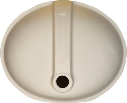 MSI White 17in. x 14.125in. Oval Porcelain Undermount Bathroom Vanity Sink