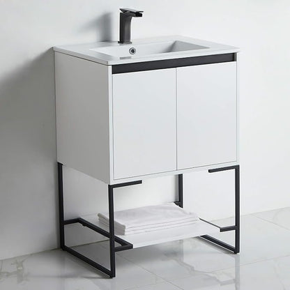 24 Inch Bathroom Vanity with Sink - Modern Knob Free Design, Elegant Space-Saving Solution for Your Bathroom - Durable, Bathroom Vanities for a Contemporary Look - Urbania Collection