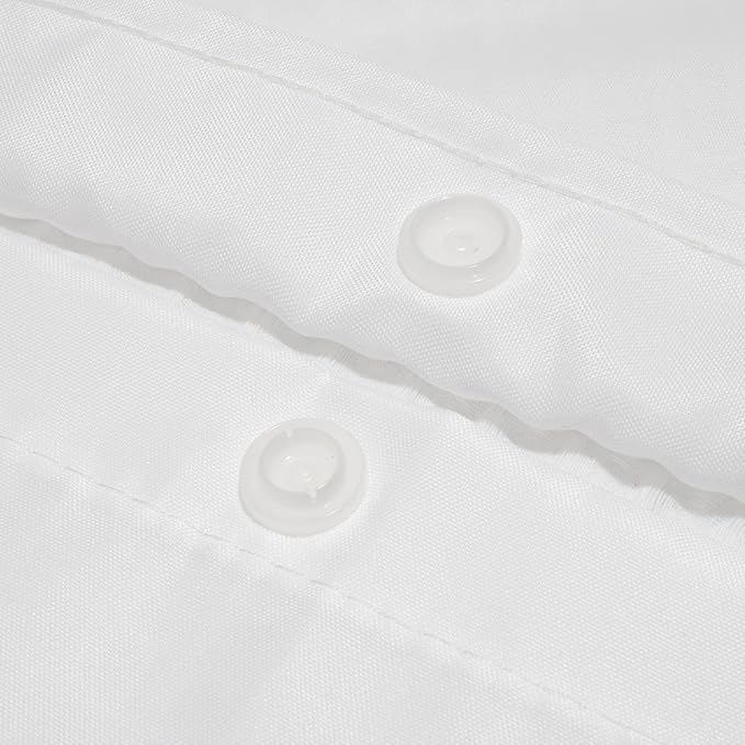River Dream Fabric Snap-in Shower Curtain Liner Replacement: Removable to Attach, White, 70x54 | Water Repellent, for No Hook Shower Curtain, Snap On/Off & Removable Replacement Liner, 70W x 54H Standard Size