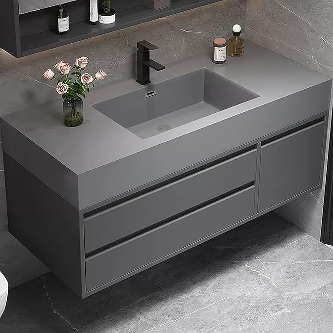 Bathroom Vanity - Modern Floating Vanity with Sink Top, for Bathroom (Mirror Cabinet Not Included) (24'')