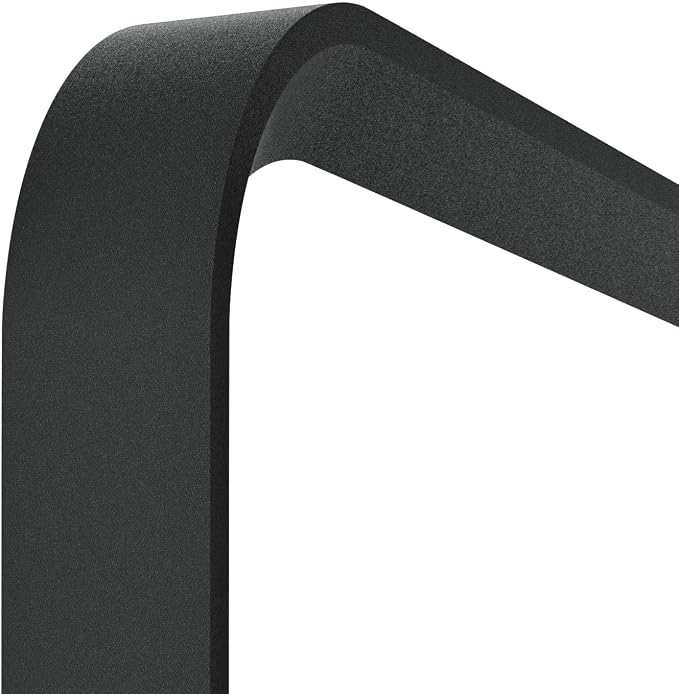 OKPAL 40X32 Inch Black Metal Frame Bathroom Mirror for Wall, Matte Black Vanity Bathroom Mirror, Black Rounded Rectangle Mirror, Rustproof, Shatter-Proof, Hangs Horizontally or Vertically