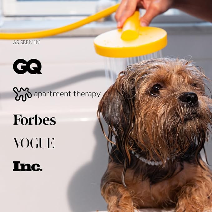 sproos! - Handheld Showerhead, High Pressure Performance, Golden Hour | Metallics - Easy DIY Installation - Renter Friendly - 3 Spray Functions with Pause - Extra Long 70 Inch Flexible Hose