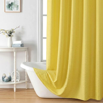 Aiyufeng Moga Lemon Yellow Shower Curtain, 3D Design Fabric Shower Curtains, Premium Spa Quality Modern Shower Curtains for Bathroom, 36"x72", Lemon Yellow