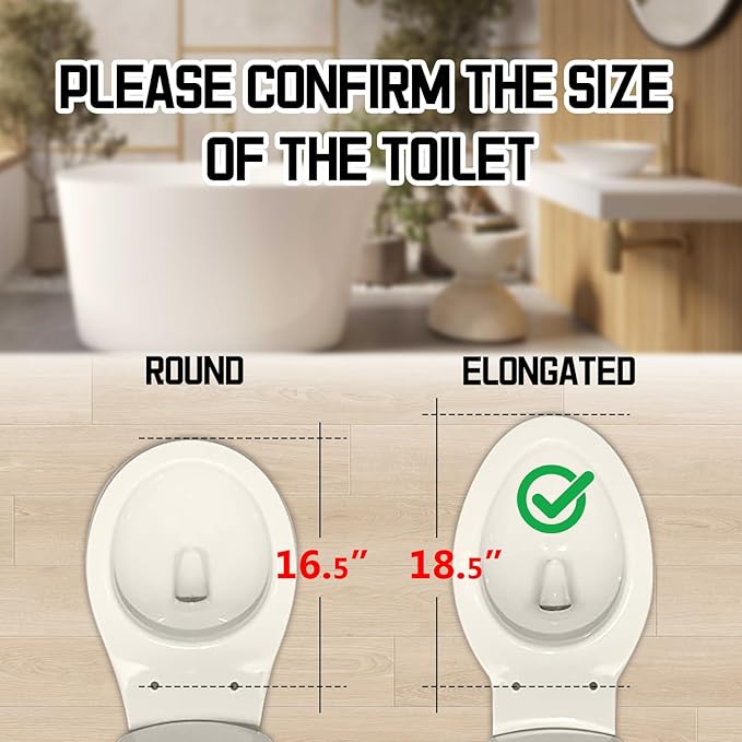 Elongated(Oval) Toilet Seat, Quick-Attach Hardware Metal Hinges, Heavy Duty, Slow Soft and Quiet Close, Durable and Sturdy, Easy to clean, Fits Elongated(Oblong) Toilets, Almond/Bone(18.5″)