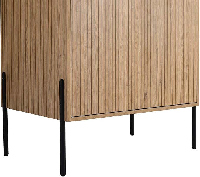 Crownpoint 30 Inch Bathroom Vanity with Sink, Black Sink, Bright Oak Finish, Full Assembly Required, Elegant Bathroom Vanities for Modern Homes