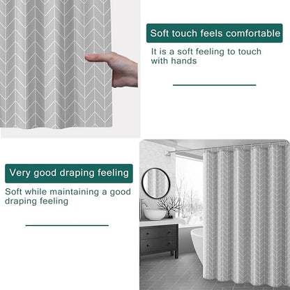Shower Curtain Liner, 100% Waterproof PEVA Shower Curtains with 3 Duty Heavy Bottom Magnets and 12 Rust Proof Grommets, 72x72 Weighted Shower Liner for Shower Stall, Bathtubs