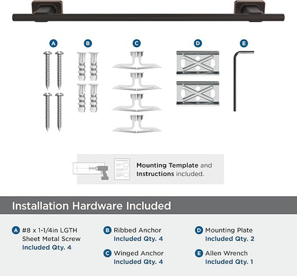 Amerock Bronx Oil-Rubbed Bronze 18 inch (457mm) Towel Bar, BH26614ORB