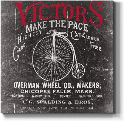 Renditions Gallery Antique Bicycle Wall Art, Premium Gallery Wrapped Canvas Decor, Ready to Hang, 10 in H x 10 in W, Made in America Print
