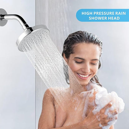 High Pressure Shower Head - 4.7“ Powerful Bathroom Pressure Boosting Rain Showerhead - Perfect Universal Replacement for Rainfall Shower Heads (10 Pack, Chrome)