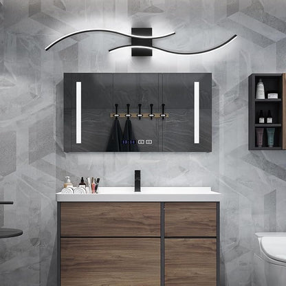 CANEOE Modern Led Wall Light, 39inch Black Indoor Led Wall Sconce Lighting, Bathroom Vanity Light Fixtures Over Mirror for Living Room Hallway Bedroom Bedside Wall Lamp (Cool White, 6000K)