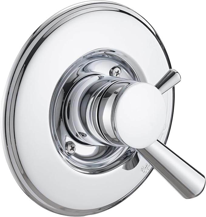 Shower Trim Kit Compatible with Delta 17& 1700 Series, Shower Cover Plate with Handle, Chrome(Valve& Catridge Not Inclued)