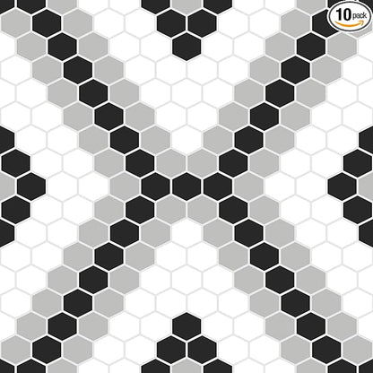 FloorPops FP2950 Leyton Peel & Stick Floor Tiles, Black
