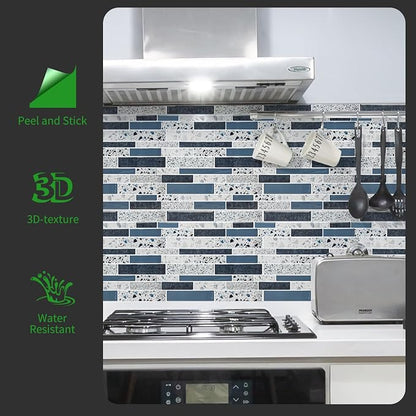 LONGKING Peel and Stick Backsplash Tile for Kitchen, Stick on Tile on Wall, Bathroom | Peel and stick backsplash, self-adhesive wall tile, waterproof, kitchen bathroom wall