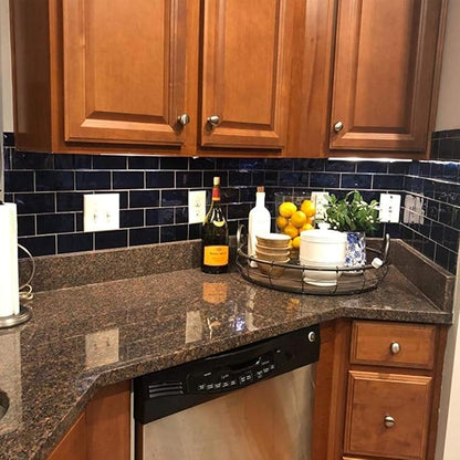 STICKGOO Peel and Stick Subway Tile, Stick on Tiles Backsplash for Kitchen & Bathroom in Deep Blue (Pack of 10, Thicker Design)