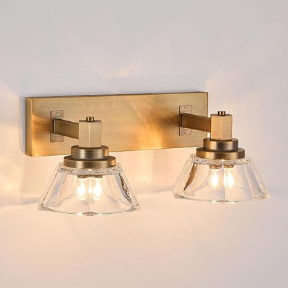 Vintage Vanity Lights 2-Light Bathroom Light Fixtures Antique Brass Vanity Light for Bathroom(7.7pounds)