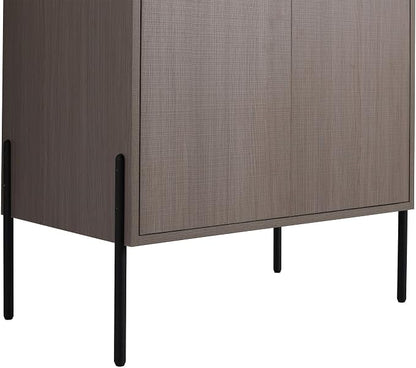 Crownpoint 30 Inch Bathroom Vanity with Sink, Black Sink, Gray Oak Finish, Full Assembly Required, Elegant Bathroom Vanities for Modern Homes