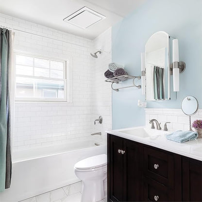 Homewerks 7140-80 Bathroom Fan Ceiling Mount Exhaust Ventilation, 1.5 Sones, 80 CFM, White