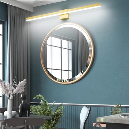 Aipsun Gold Bathroom Light Fixtures 40inch Modern LED Vanity Light for Bathroom Gold Vanity Lights Fixtures 5500K