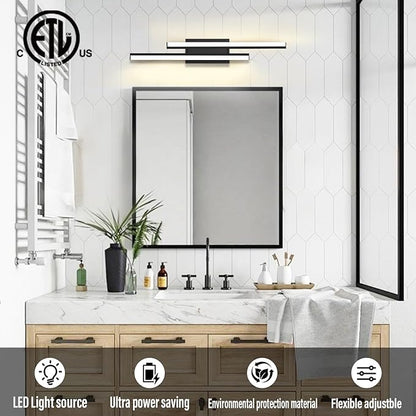 ETL Bathroom Vanity Light Retractable 32 inch-Bathroom Light Fixtures,2780LM 34W 2700K/3000K/4000K/5000K/5700K/5cct Optional,1 Pack