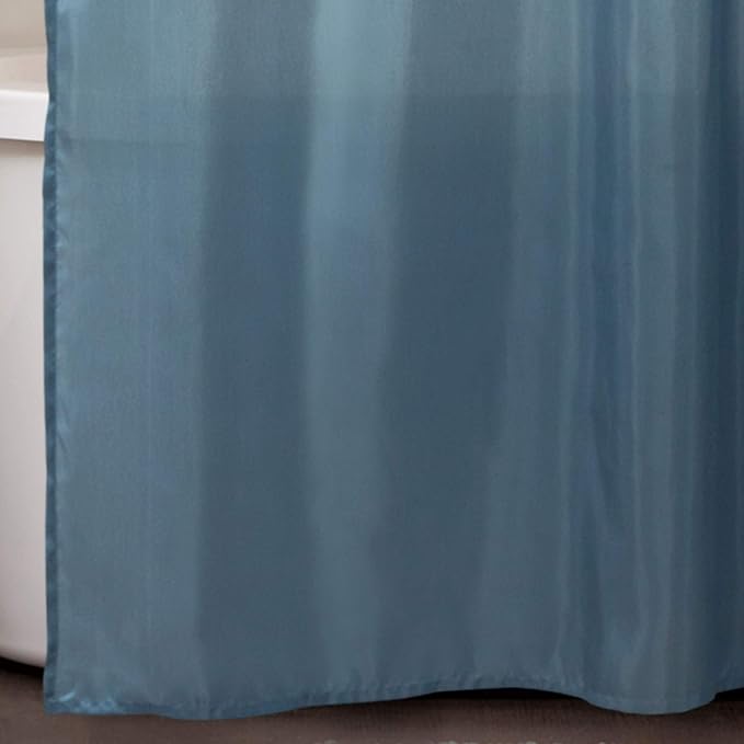 Lush Decor Flower Drops Shower Curtain Single 72" W x 72" L Blue & White - Fabric Shower Curtains for Bathroom - Floral Bathroom Curtain -Bathroom Decor