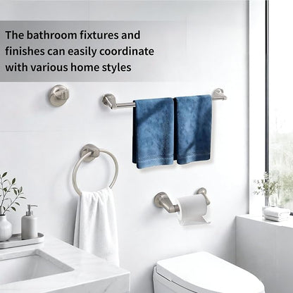 Formosa Design Hardware 4-Piece Bathroom Accessories Set (Brushed Nickel)