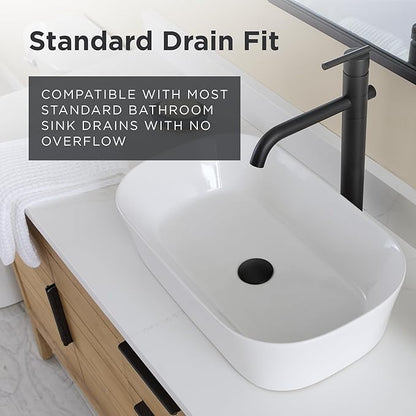 Gerber Cymira 23 in. Oval Vessel Bathroom Sink, Above-Counter Glazed White Fireclay Ceramic Vanity Sink, Modern Transitional Basin Sink Bowl, G0013777