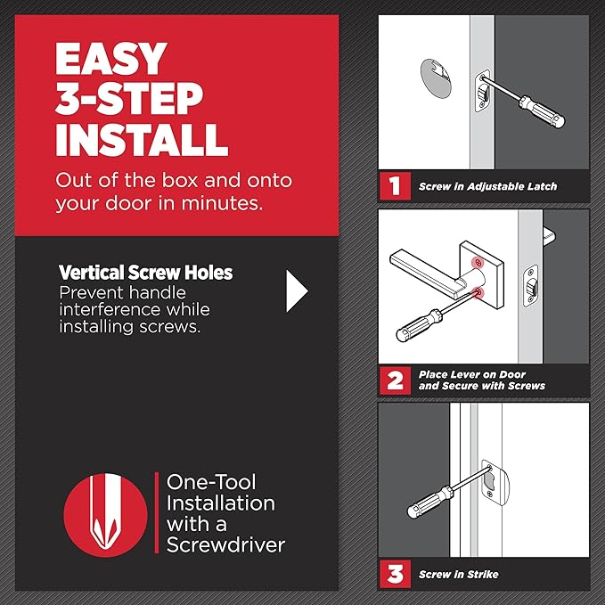 Kwikset Halifax Keyed Storeroom Entry Door Handle with Lock and Key, Secure Keyed Reversible Lever Exterior, Front Entrance and Bedrooms, Matte Black, Pick Resistant SMT Rekey Security and Microban