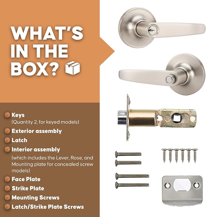 Copper Creek DL1240SS Daley Keyed Entry Door Lever, Satin Stainless