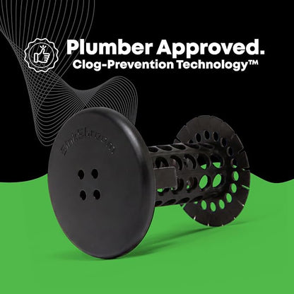 SinkShroom Hair Catcher, Matte Black Bathroom Sink Drain Protector, Hair Snare - Comes with 4 DrainShroom Toss Disposable Drain Snakes