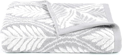 Martex Restore Fern Ogee Bath Towel – Soft, Absorbent, Moisture-Wicking and Quick to Dry – Lightweight for Everyday Use – Comfortable Feel with Convenient Loop for Hanging – 30" x 56" – Gray