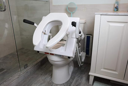 EZ-ACCESS TILT Toilet Incline Lift, Battery Powered (Battery Included), Elongated Seat