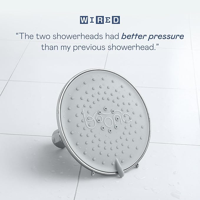 BOONA Original Tandem Shower as Seen on Shark Tank | Dual Shower Head for Couples | Max Water Pressure for Two | Easy Install (Retro Miami, One Showerhead)