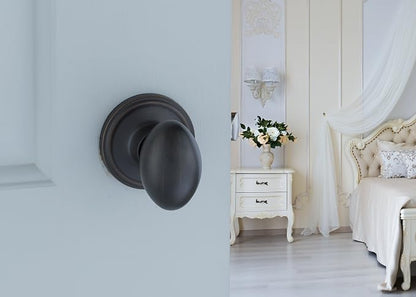 Copper Creek EK2020TB Egg Door Knob, Passage Function, 1 Pack, in Tuscan Bronze
